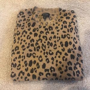 J. Crew Leopard Print Sweater - Tan and Black